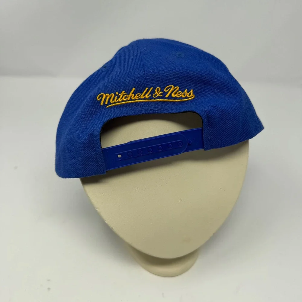 Mitchell &‎ Ness Golden State Warriors Snapback Hat Blue Hardwood Classics NZ979